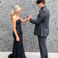 Black Lace Mermaid Strapless Long Evening Prom Dress Y6344