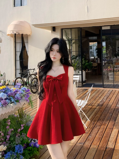 Stylish Red Satin A Line 16th Birthday Dress Short Graduation Homecoming Dress Y9157