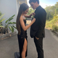 Classy Black Sweetheart Neckline Prom Dress,Black Evening Dress Y5385