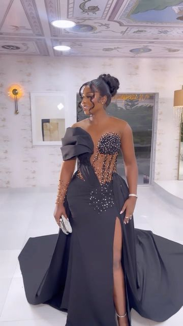 Chic Mermaid African Black Prom Dress Evening Dress Y6677 Simplepromdress Chic Mermaid African Black Prom Dress Evening Dress Y6677 Simplepromdress