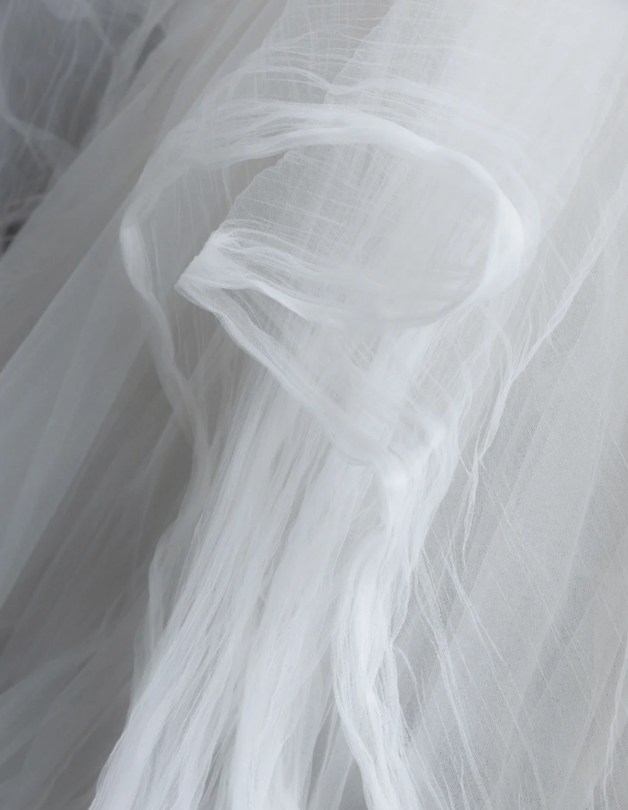 Fairy Strapless Bridal Dress Tulle Mermaid Long Wedding Dress SP1523