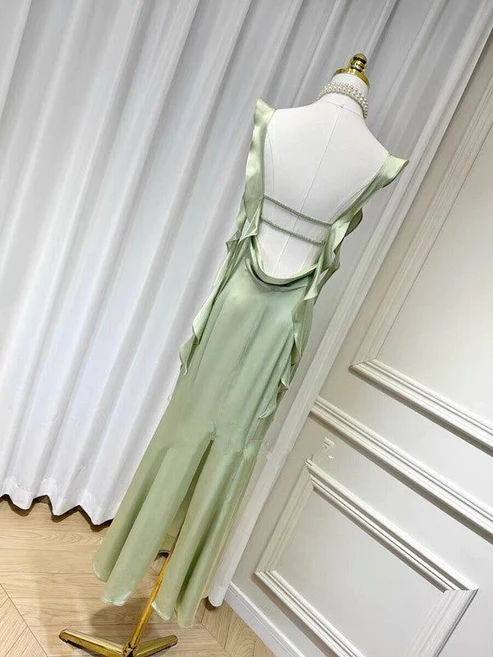 Charming Backless Sheath Prom Dress,Chic Prom Dress Y7415