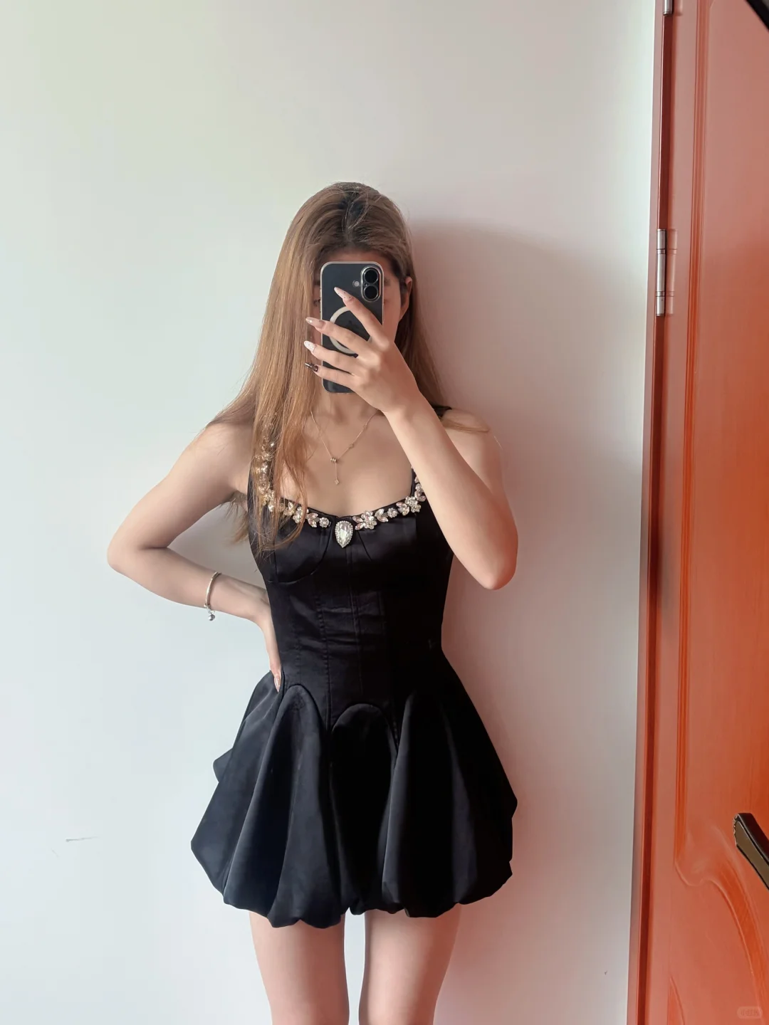 Sexy Spaghetti Straps Satin Beaded A Line Short Cocktail Dress Black Mini Graduation Homecoming Dress SP2331