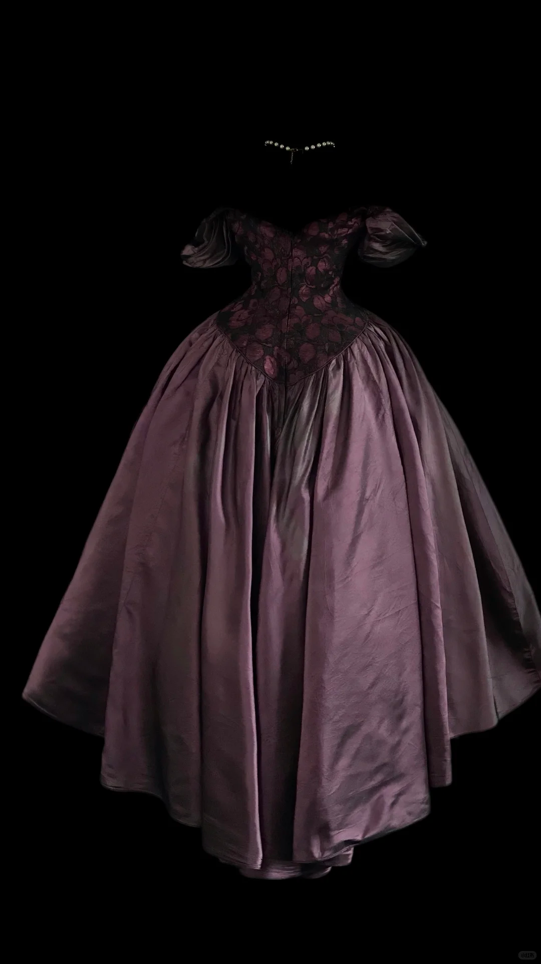 Vintage Purple Satin Long Party Dress Off The Shoulder Long Wedding Guest Dress SP4047