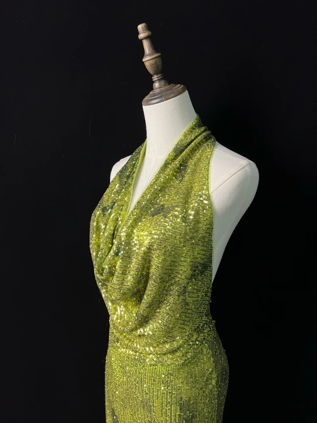 Gorgeous Green Halter Sequins Backless Prom Dress,Long Mermaid Evening Dress Y8647