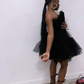 Black Tulle Homecoming Dress Cute Little Black Party Dress Y504