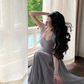 Midi Prom Dress Women Elegant Summer New Fashion Evening Party Ladies Slim Vestidos Vintage Y4718