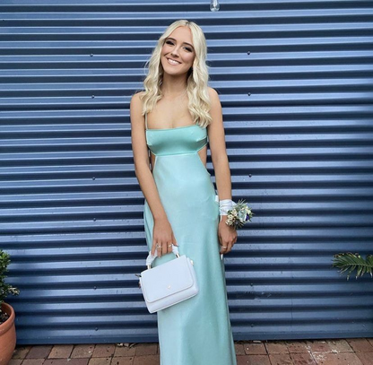 Sexy Cut-out Waist Long Evening Dress,Charming Party Gown Y4459