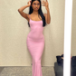 Sexy Pink Tight Prom Dress,Pink Formal Gown,Pink Party Gown Y5247