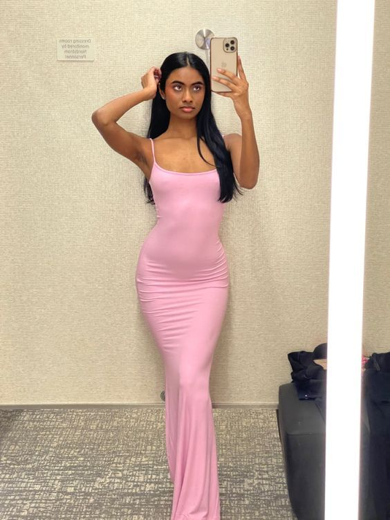 Sexy Pink Tight Prom Dress,Pink Formal Gown,Pink Party Gown Y5247
