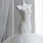 Fairy Strapless Bridal Dress Tulle Mermaid Long Wedding Dress SP1523