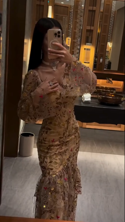 Elegant Tulle Sequin Beaded Mermaid Layered Long Evening Dress Birthday Prom Gown SP1195