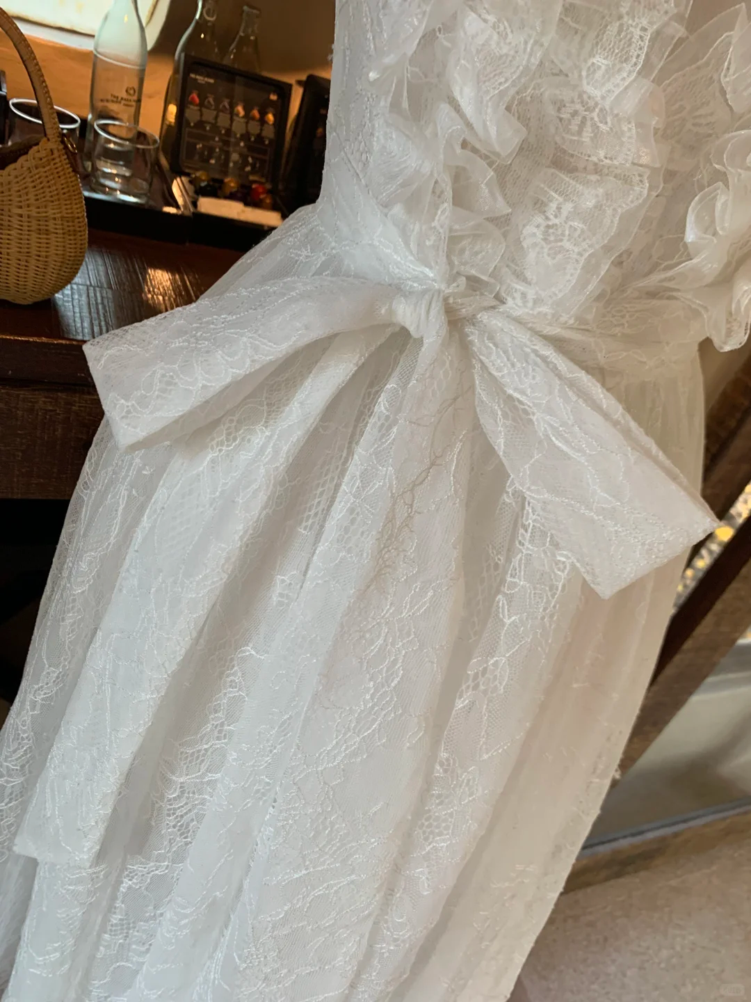 Elegant White Halter V Neck Lace A Line Mini Cocktail Dress Formal 7th Grade Homecoming Dress SP2361