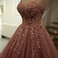 Luxurious A-line Straps Tulle Prom Dress,Trendy Party Gown  Y7172