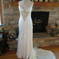 Sparkle White Gem Long Wedding Dress,Wedding Guest Dress Y4399