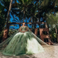 Sage Green Tulle Quinceanera Dress,Ball Gown,Sweet 16 Dress Y5387