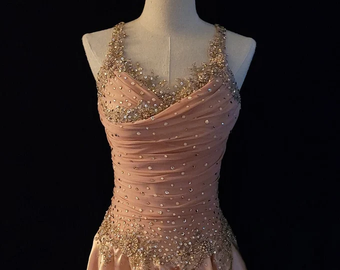 Classy V Neck  Pink Satin Beaded Short 20th Birthday Dress Formal Homecoming Dress Y9919