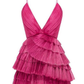 Short Homecoming Dress Ruffle Spaghetti-Neck Party Sexy Mini Dress Y2199