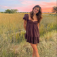 Retro Homecoming Dress with Puff Sleeves Y2789