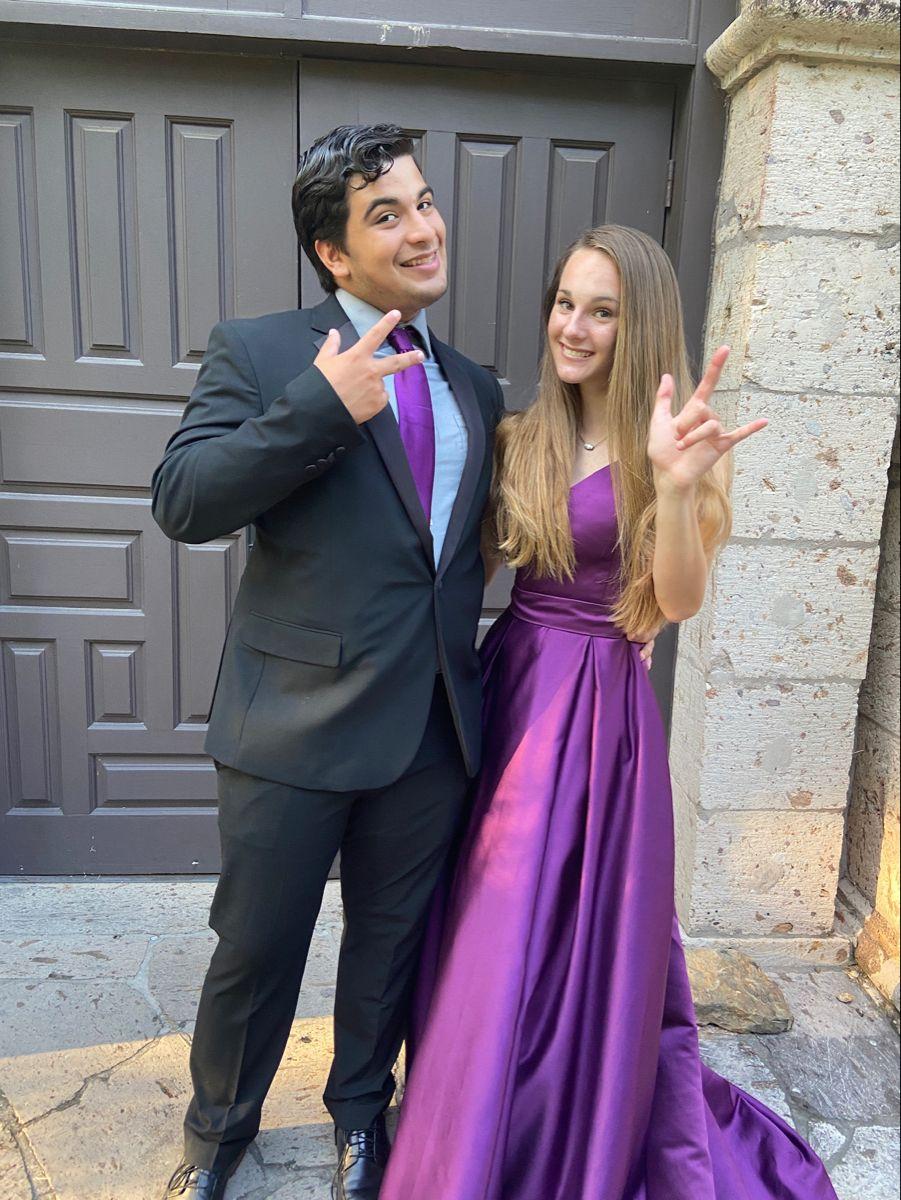 Classic A-line V Neck Purple Satin Long Prom Dress,Purple Graduation D –  Simplepromdress