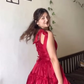 Sweet Red A Line Tulle Homecoming Dress Short Prom Dress Y8509