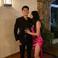 Charming Satin Mermaid Beaded Long Party Dress Slit Birthday Evening Dress Y7718