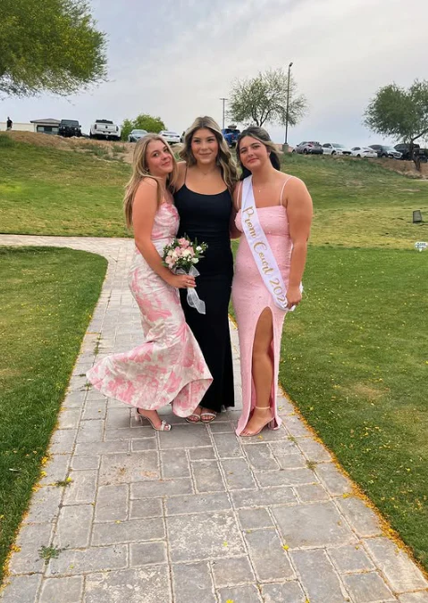 Sweet Pink Satin Print Floral Evening Dress Mermaid Prom Dress Y7828