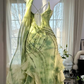 Unique Green Chiffon Beaded Mermaid Prom Dress Party Dress Y8789