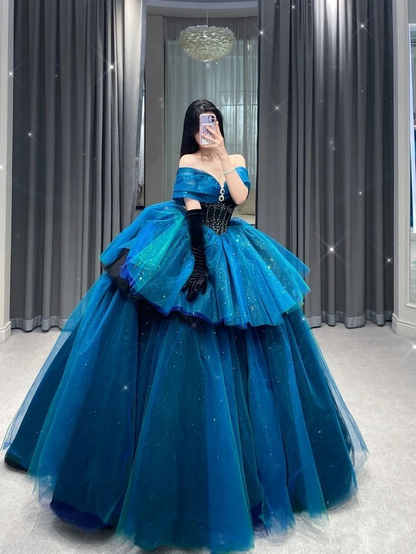 Fantastic Off The Shoulder Ball Gown,Princess Dress,18th Birthday Part – Simplepromdress