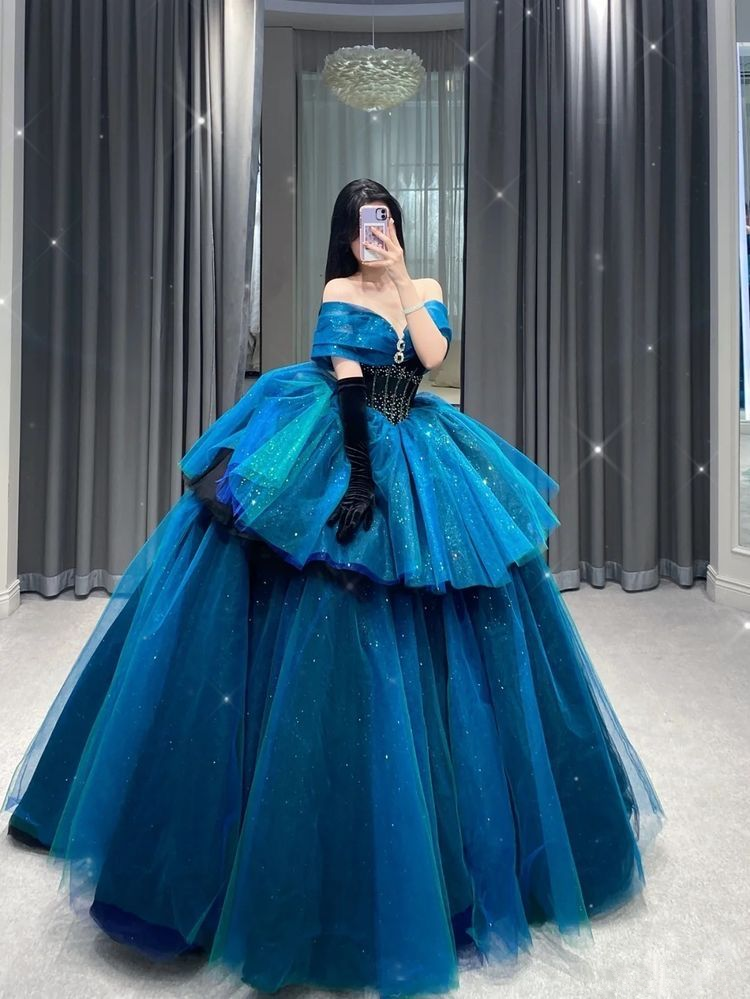 Fantastic Off The Shoulder Ball Gown,Princess Dress,18th Birthday Party Dress Y4385