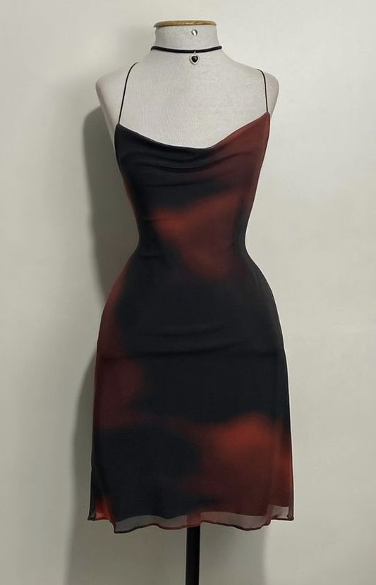 Vintage Spaghetti Straps Chiffon Short 20th Birthday Outfits Formal Homecoming Dress SP155