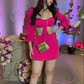 Sexy Waist Cutout Homecoming Dress with Long Sleeves ,Y2487