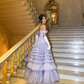 Sweet Lavender Off The Shoulder Tulle Pleated Ball Gown Formal Quinceanera Dress SP579