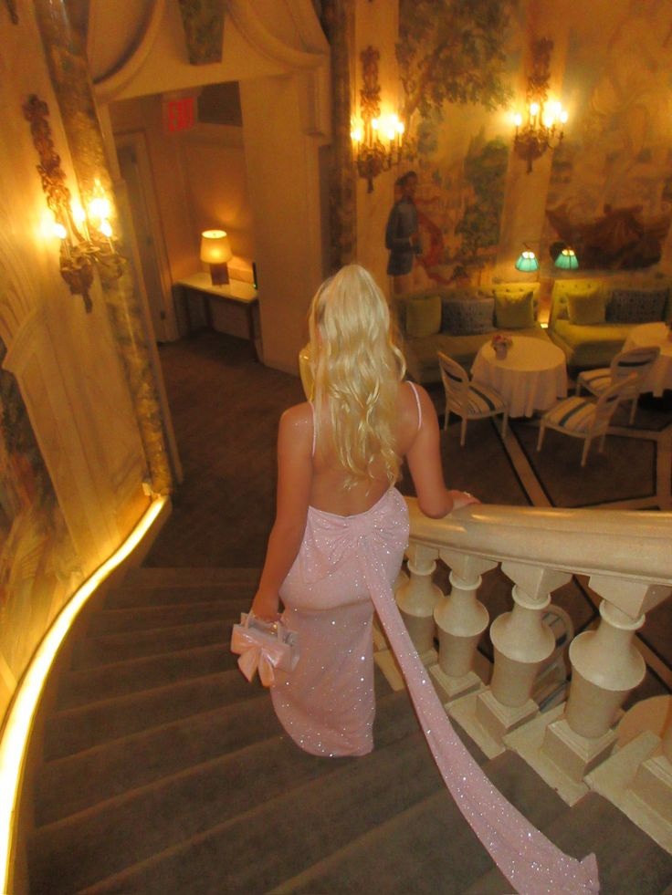 Elegant Pink Spaghetti Straps Sequin Mermaid Prom Dress,Backless Long Party Gown With Bow SP2965