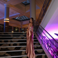 Pretty Rose Pink Beaded Satin Mermaid Slit Long Wedding Guest Dress Birthday Party Dress SP1354