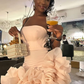 Unique Strapless Hot Pink Pleated Homecoming Dress Short Birthday Dress Y7853
