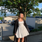 Simple White A-line Homecoming Dress,White Graduation Dress  Y5948