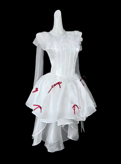 Fairy White Tulle Short 16th Birthday Outfits,Formal Graduation Homecoming Dress SP3514