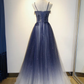 Lovely Gradient A-line Tulle Long Formal Dress, Floor Length Prom Dress Y4474