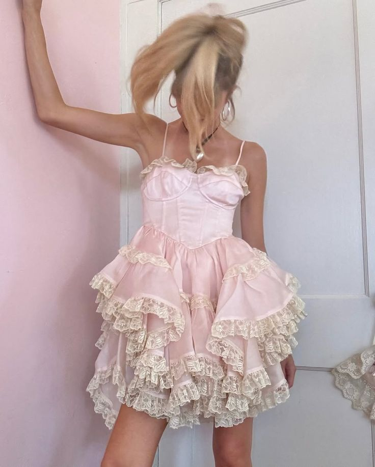 Classy Spaghetti Straps Pink Tulle Lace Hem A Line Short Homecoming Dress Birthday Outfits SP3859