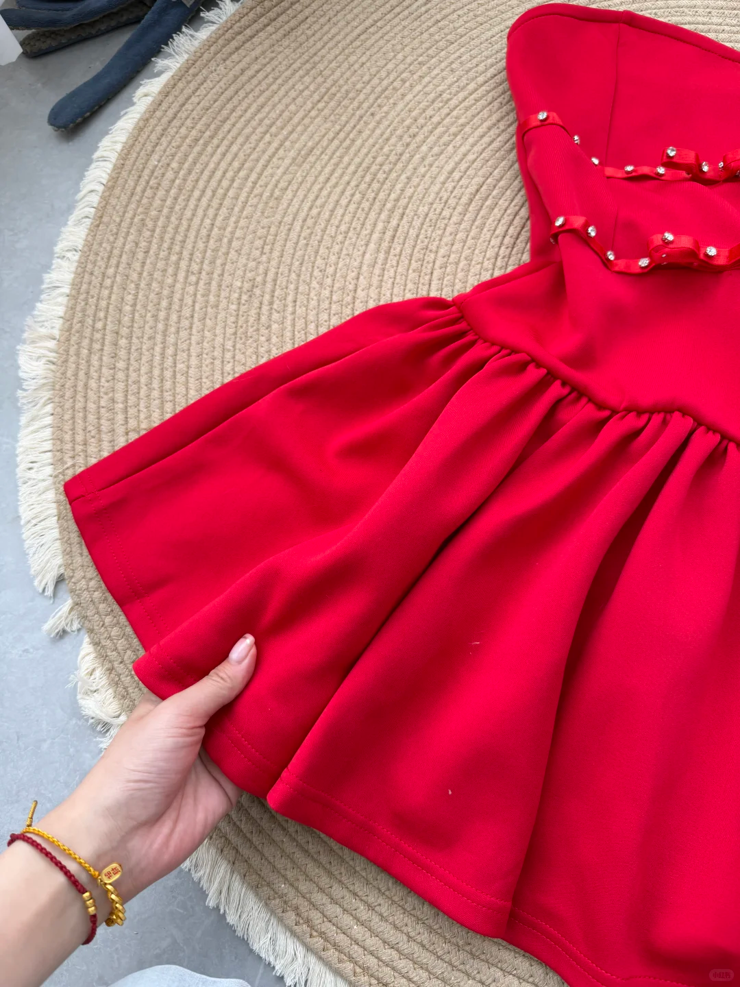Fashion Sweetheart Neck Short 7th Grade Homecoming Dress Red Satin A Line Birthday Dress SP2333