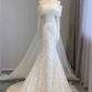 Gorgeous Off The Shoulder Tulle Lace Mermaid Long Wedding Dress White Bridal Dresses SP2022