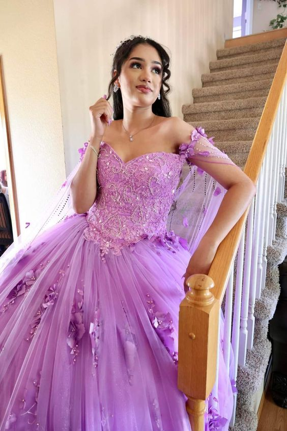 Stunning Tulle Quinceanera Dresses Ball Gown Sweet 15 Dress Y6032