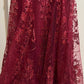 Charming Red Mermaid Lace Appliques Prom Dress,Evening Dress,Winter Dance Dress Y4345