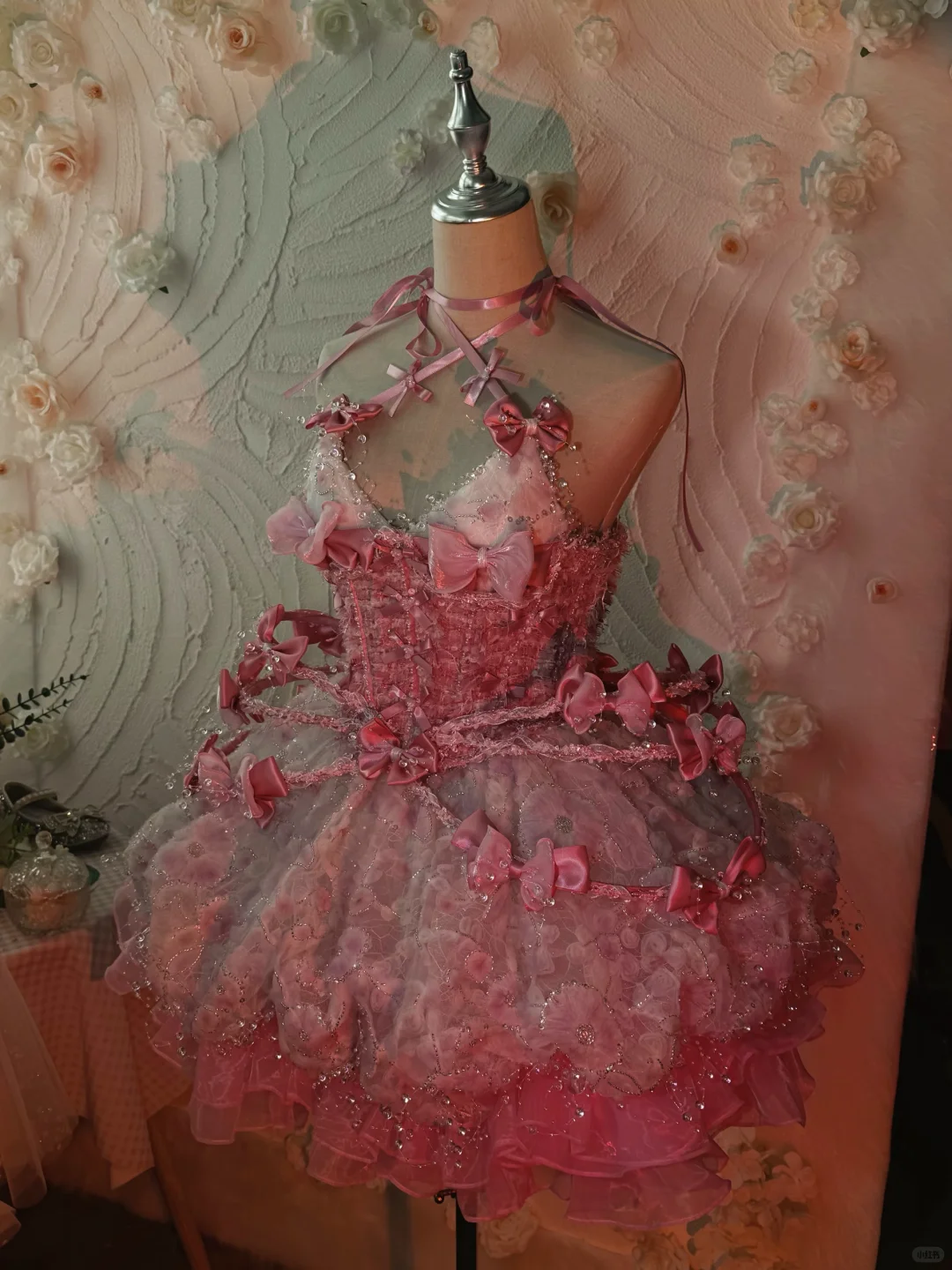 Pretty Pink Tulle Lace Floral Short Homecoming Dress 18th Birthday Outfits SP4223