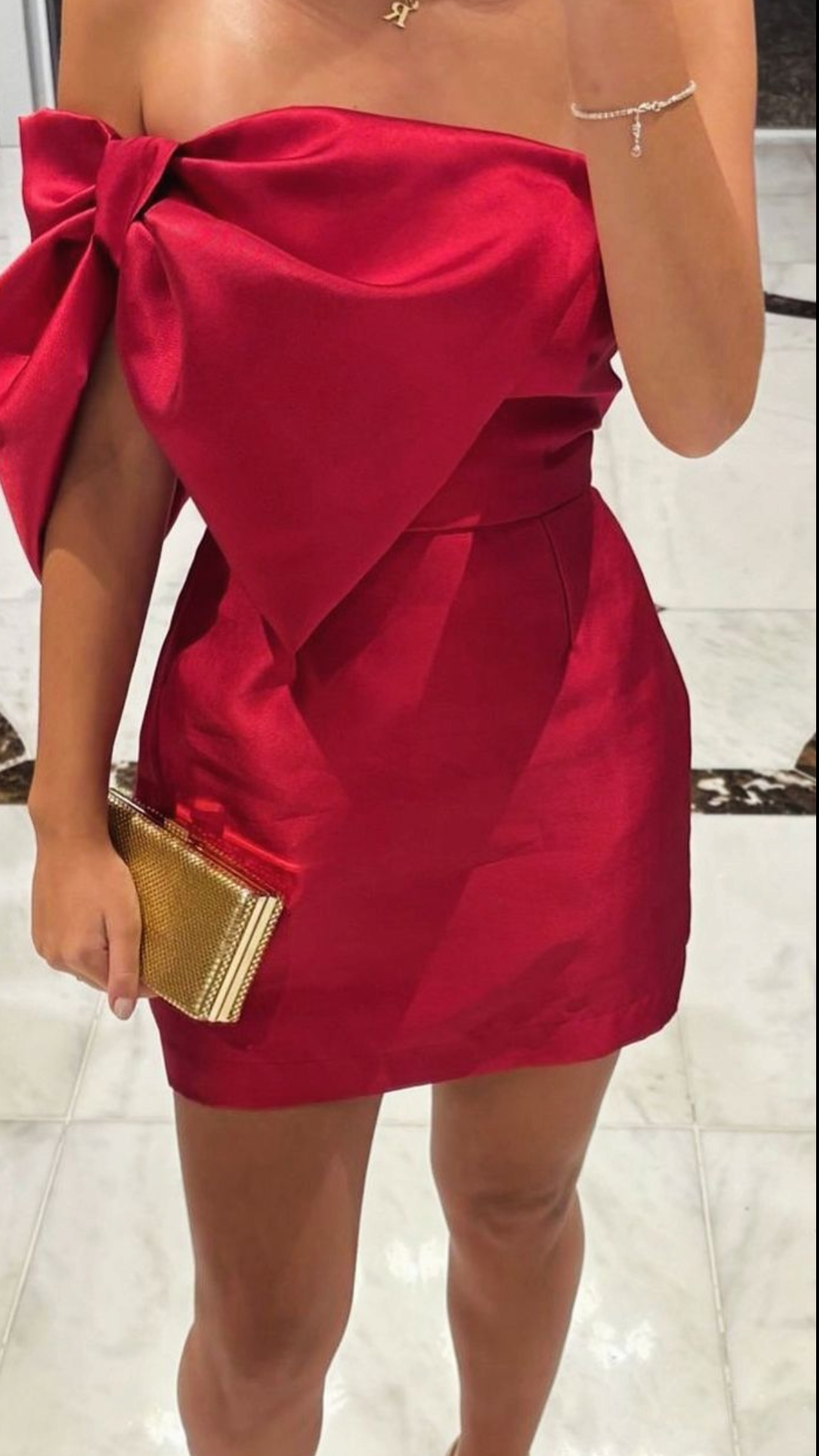 Fashion Red Satin Bow Short 8th Grade Homecoming Dress,Off The Shoulder Short Birthday Outfits SP3562