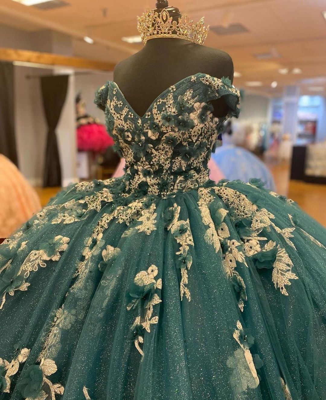 Dark Green Quinceanera Dresses Off the Shoulder Princess Pageant Ball Simplepromdress Dark Green Quinceanera Dresses Off the Shoulder Princess Pageant Ball Simplepromdress