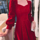 Red Glitter Modest Prom Dress Muslim Formal Evening Dress Fashion Dress Y4976