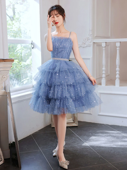 Short Puffy Blue Prom Dress,Tulle Short Blue Puffy Homecoming Dress Y2 Simplepromdress Short Puffy Blue Prom Dress,Tulle Short Blue Puffy Homecoming Dress Y2 Simplepromdress