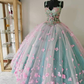 Women’s Quinceanera Ball Gown Application Prom Formal Evening Party Gowns for Sweet 15 16 Y2643